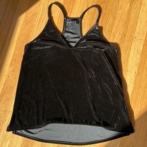 Black velvet Abercrombie camisole top